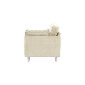 Farrow Armchair, light beige, Leg colour: white - thumbnail 3