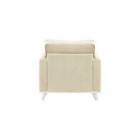 Farrow Armchair, light beige, Leg colour: white - thumbnail 2