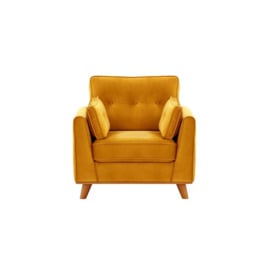 Farrow Armchair, mustard, Leg colour: aveo - thumbnail 1