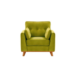 Farrow Armchair, olive green, Leg colour: aveo