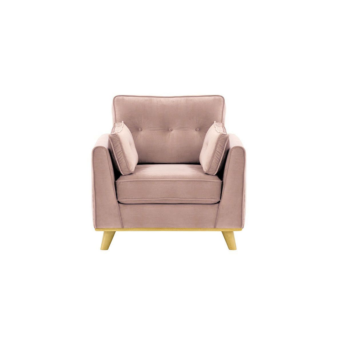 Farrow Armchair, lilac, Leg colour: like oak - image 1