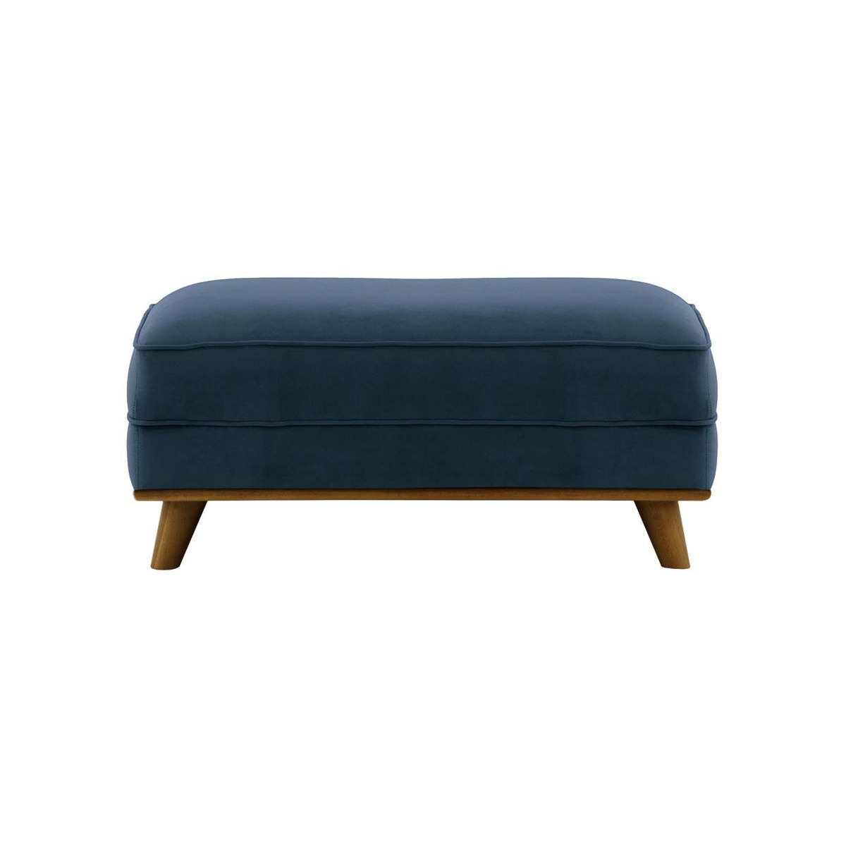 Farrow Footstool, turquoise, Leg colour: black - image 1