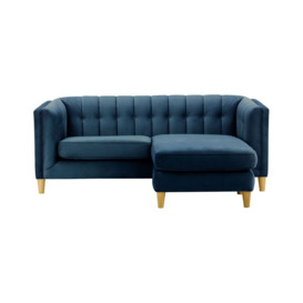 Sodre Universal Corner Sofa, blue, Leg colour: like oak - thumbnail 1