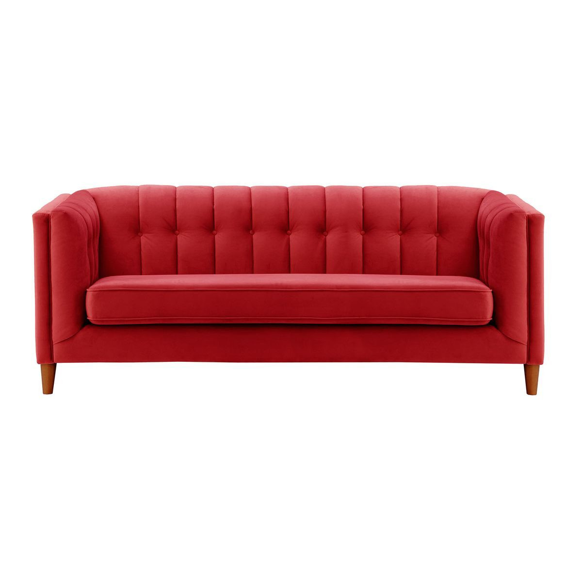 Sodre 3 Seater Sofa, dark red, Leg colour: aveo - image 1