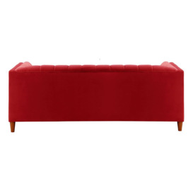 Sodre 3 Seater Sofa, dark red, Leg colour: aveo - thumbnail 2