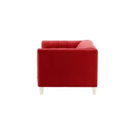 Sodre 2 Seater Sofa, dark red, Leg colour: white - thumbnail 3