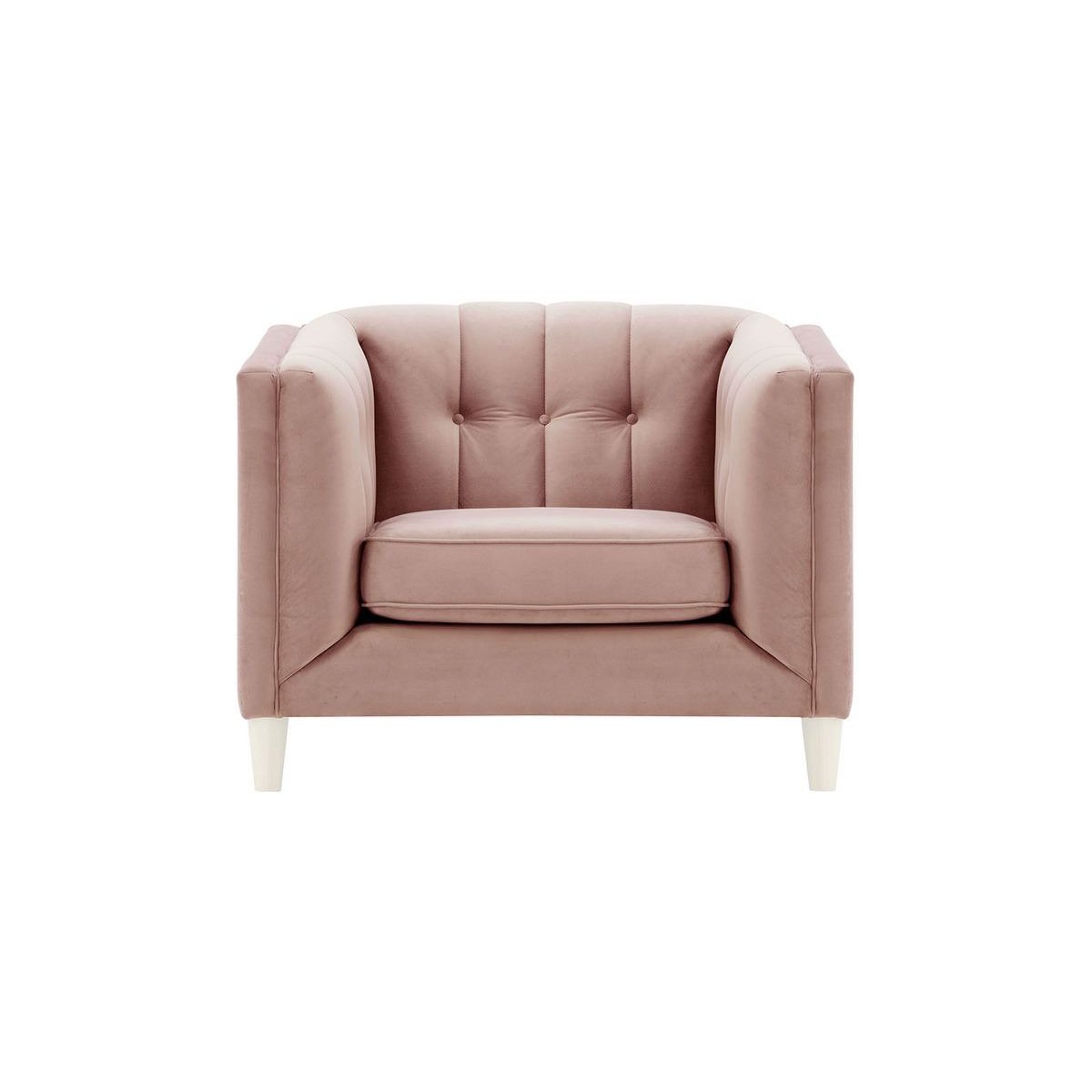 Sodre Armchair, lilac, Leg colour: white - image 1