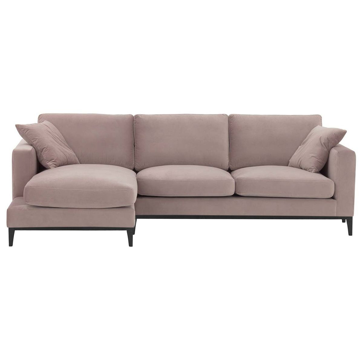 Covex Wood Left-Hand Corner Sofa, lilac, Leg colour: black - image 1