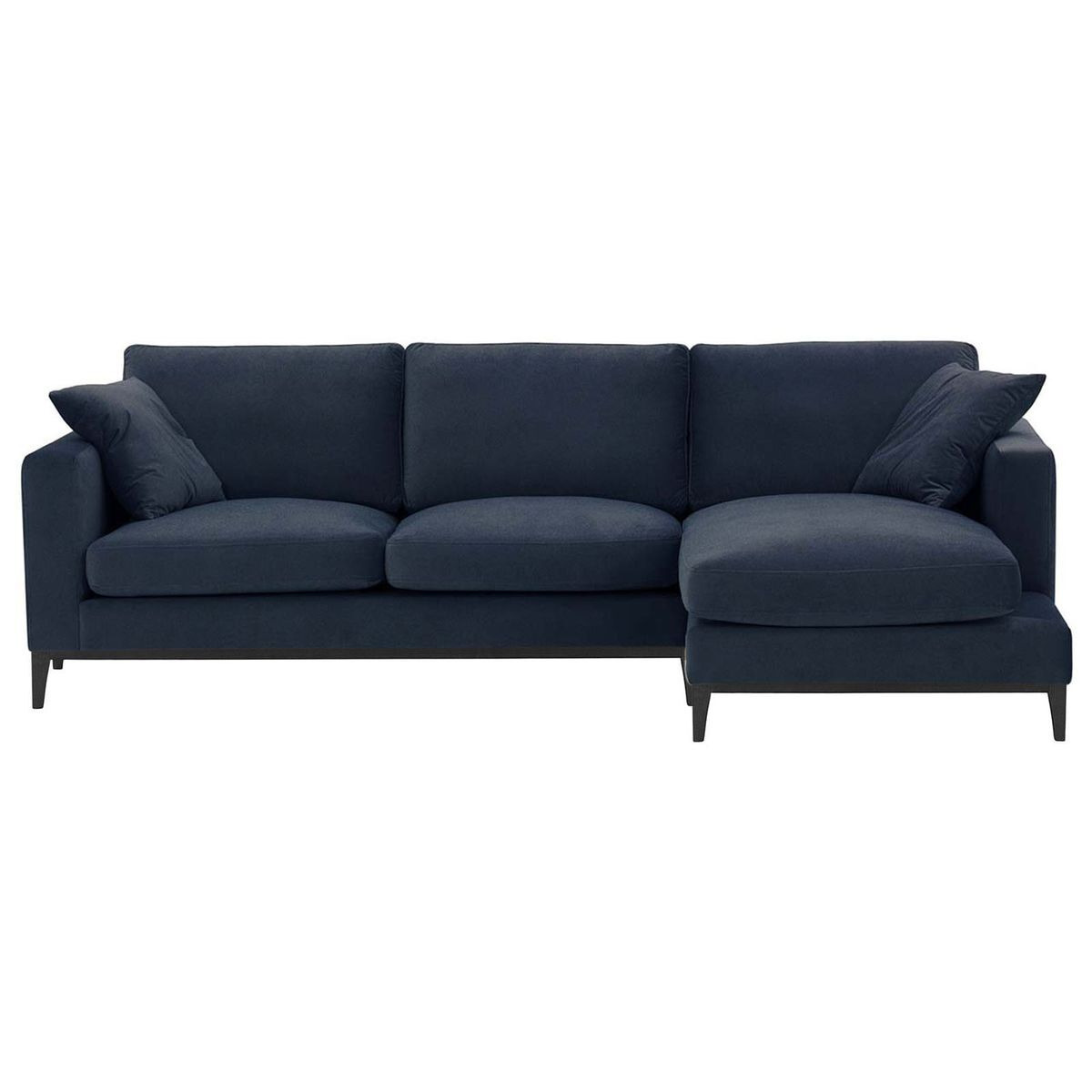 Covex Wood Right-Hand Corner Sofa, blue, Leg colour: black - image 1