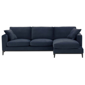 Covex Wood Right-Hand Corner Sofa, blue, Leg colour: black - thumbnail 1