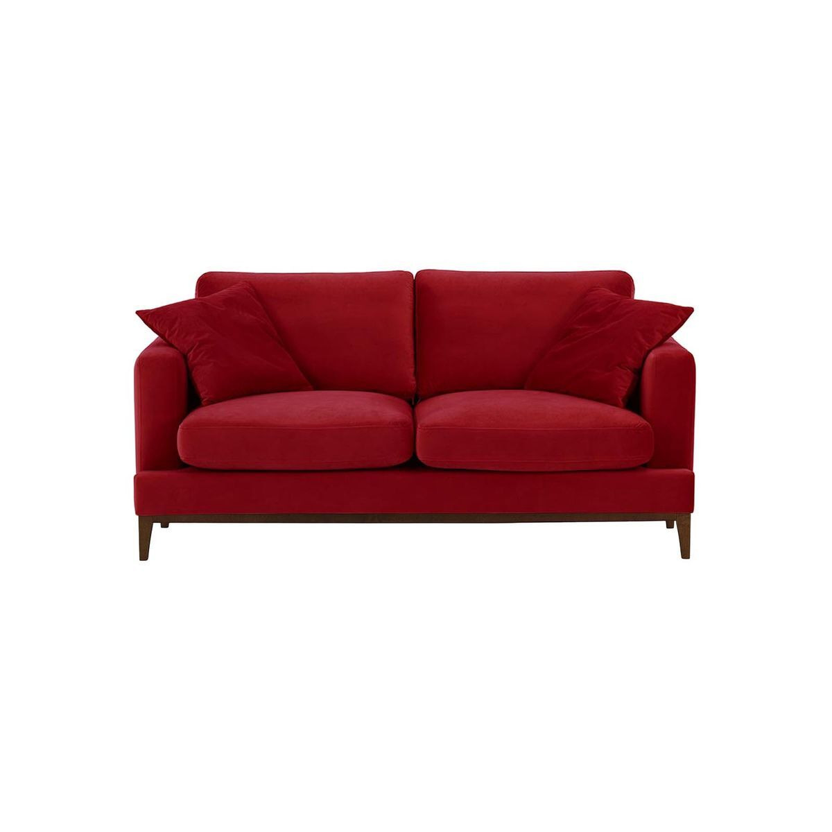 Covex Wood 2,5 Seater Sofa, dark red, Leg colour: dark oak - image 1