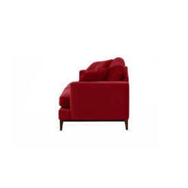 Covex Wood 2,5 Seater Sofa, dark red, Leg colour: dark oak - thumbnail 3