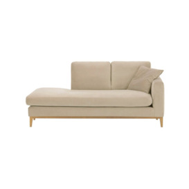 Covex Wood Right-Hand Daybed, light beige, Leg colour: like oak - thumbnail 1