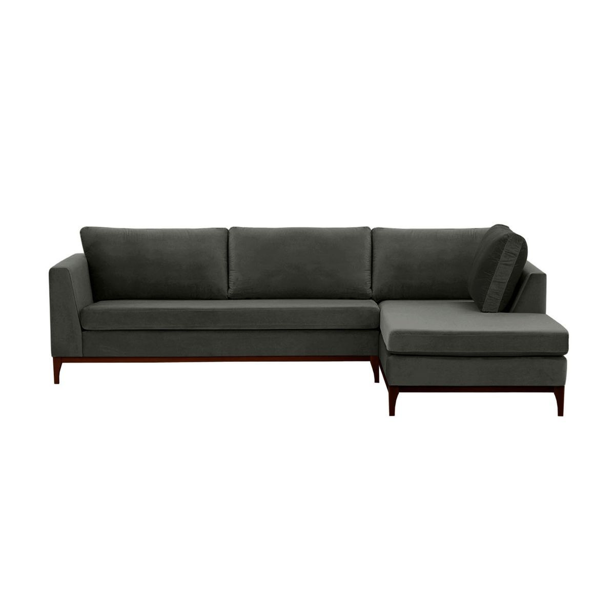 Gosena Wood Right-Hand Corner Sofa, graphite, Leg colour: black - image 1