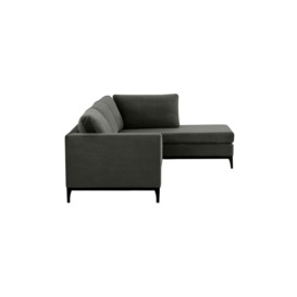 Gosena Wood Right-Hand Corner Sofa, graphite, Leg colour: black - thumbnail 3