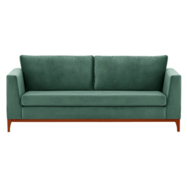 Gosena Wood 3 Seater Sofa, dirty blue, Leg colour: aveo - thumbnail 1