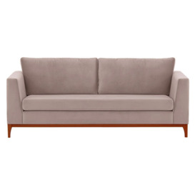 Gosena Wood 3 Seater Sofa, lilac, Leg colour: aveo