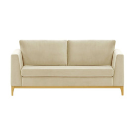 Gosena Wood 2,5 Seater Sofa, light beige, Leg colour: like oak - thumbnail 1