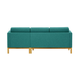 Normann Right Hand Corner Sofa, turquoise, Leg colour: like oak - thumbnail 2