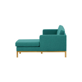 Normann Right Hand Corner Sofa, turquoise, Leg colour: like oak - thumbnail 3