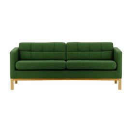 Normann 3 Seater Sofa, dark green, Leg colour: like oak