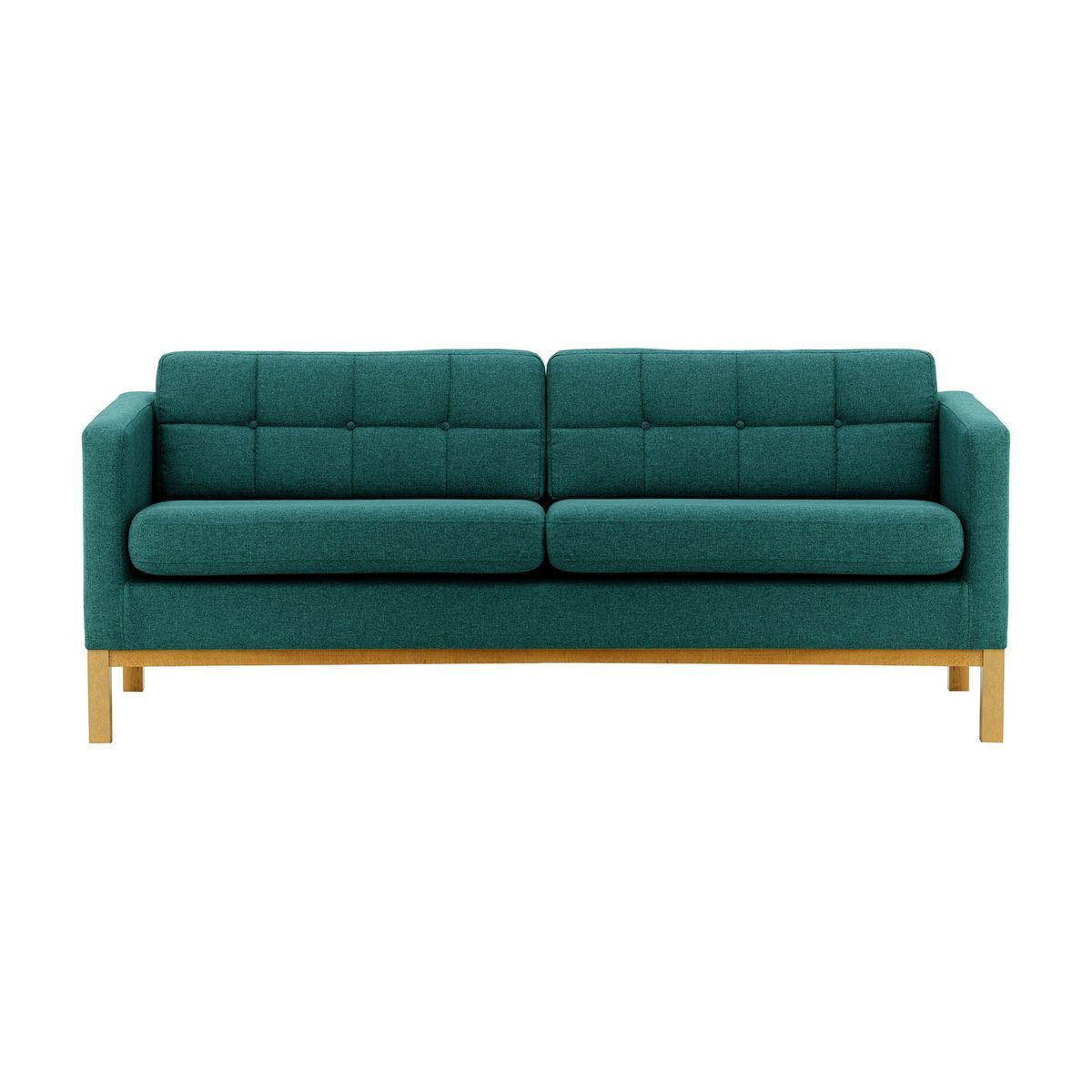 Normann 3 Seater Sofa, blue, Leg colour: like oak - image 1