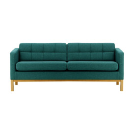 Normann 3 Seater Sofa, blue, Leg colour: like oak - thumbnail 1