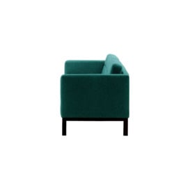 Normann 3 Seater Sofa, turquoise, Leg colour: dark oak - thumbnail 3