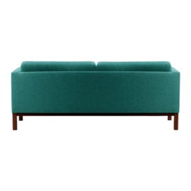Normann 3 Seater Sofa, turquoise, Leg colour: dark oak - thumbnail 2