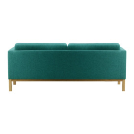 Normann 3 Seater Sofa, turquoise, Leg colour: wax black - thumbnail 2