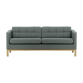 Normann 3 Seater Sofa, dark grey, Leg colour: wax black - thumbnail 1