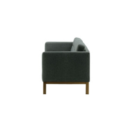 Normann 3 Seater Sofa, dark grey, Leg colour: wax black - thumbnail 3