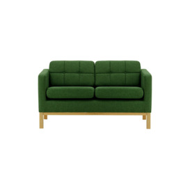 Normann 2 Seater Sofa, dark green, Leg colour: like oak