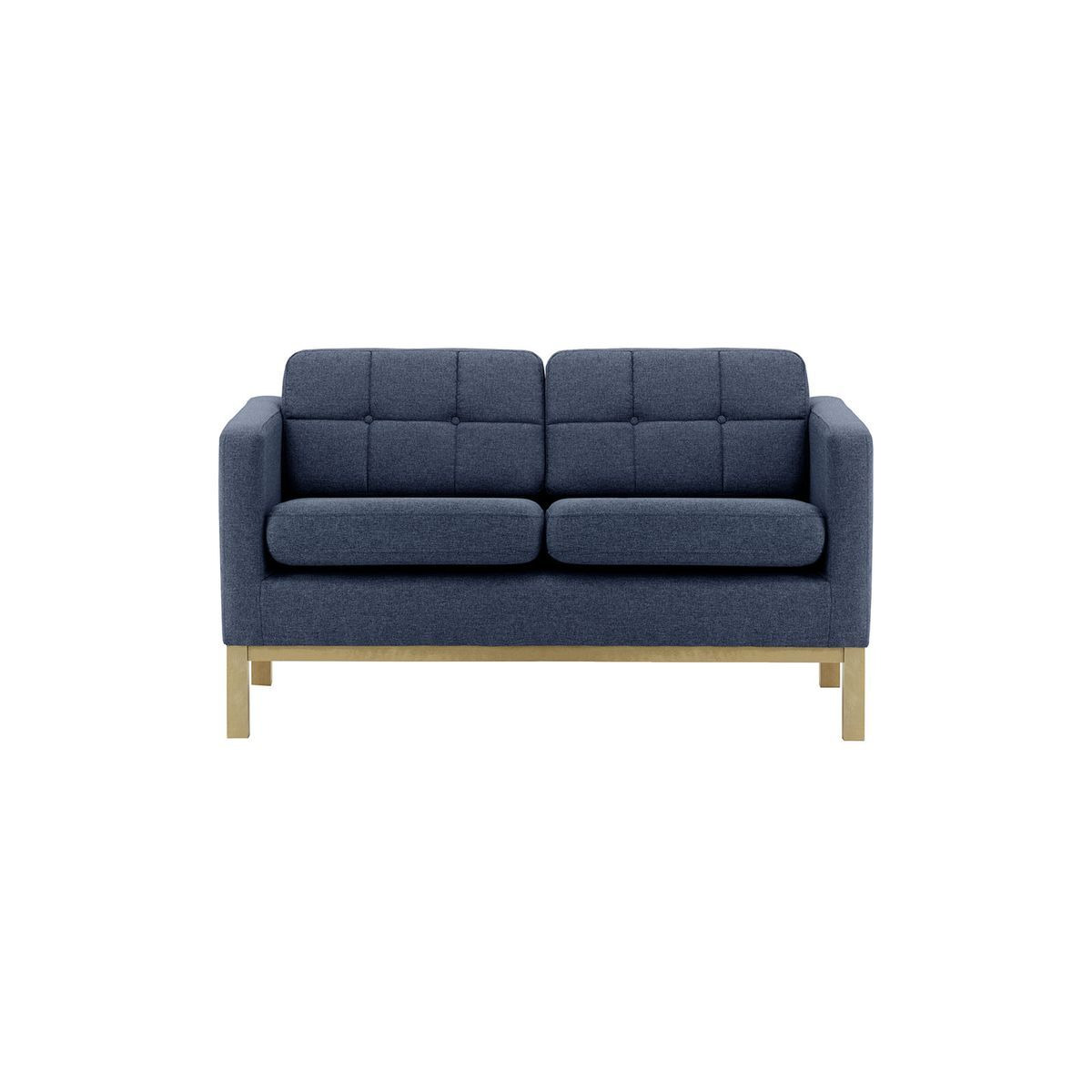 Normann 2 Seater Sofa, navy blue, Leg colour: wax black - image 1