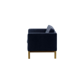 Normann 2 Seater Sofa, navy blue, Leg colour: wax black - thumbnail 3