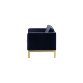 Normann 2 Seater Sofa, navy blue, Leg colour: wax black - thumbnail 2