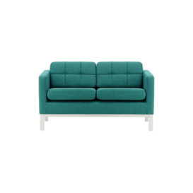 Normann 2 Seater Sofa, turquoise, Leg colour: white