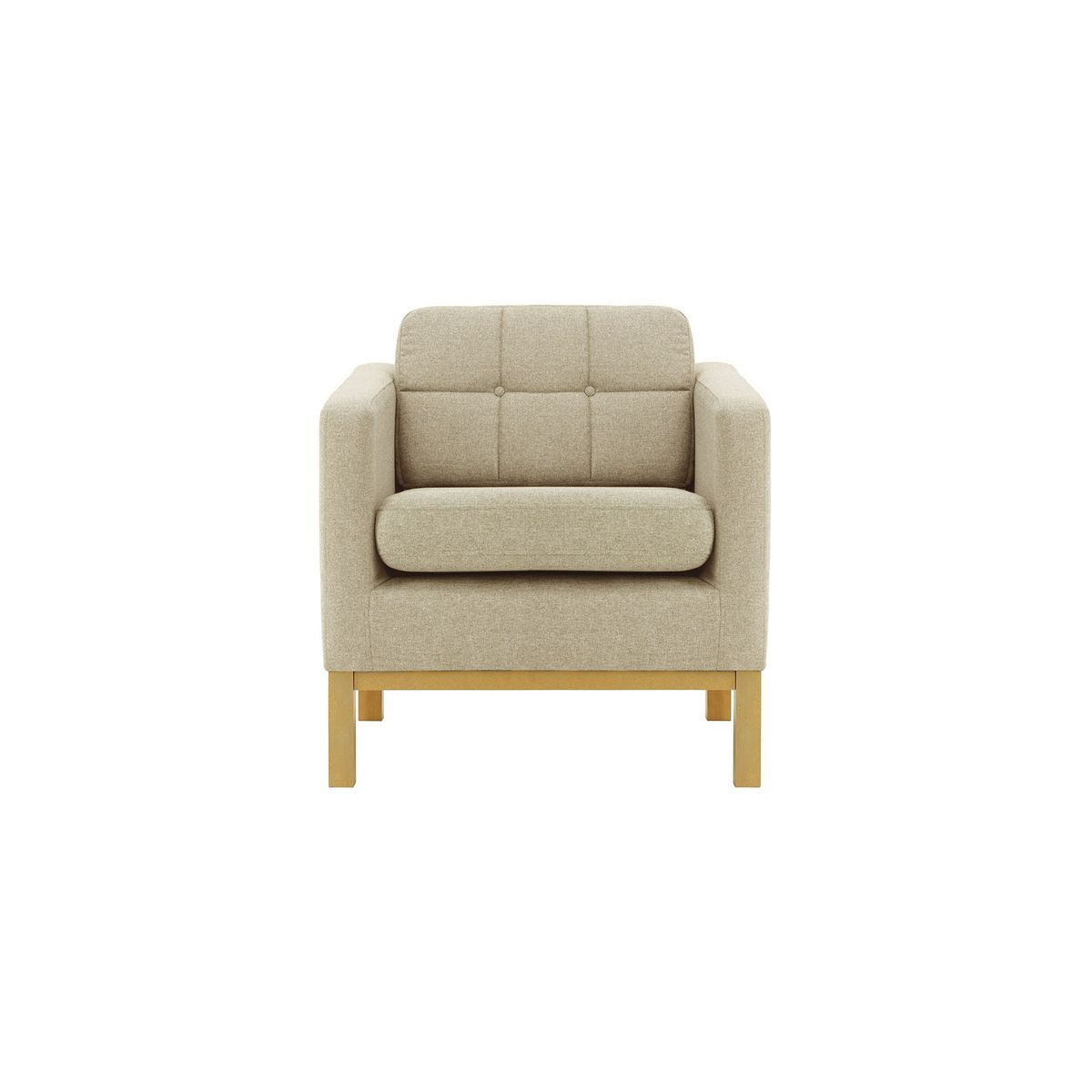 Normann Armchair, beige, Leg colour: like oak - image 1