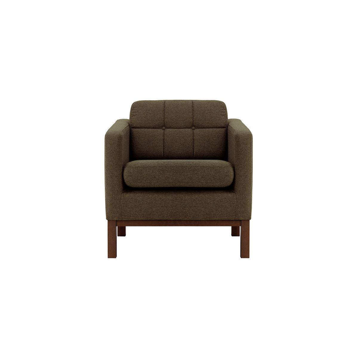 Normann Armchair, brown, Leg colour: dark oak - image 1