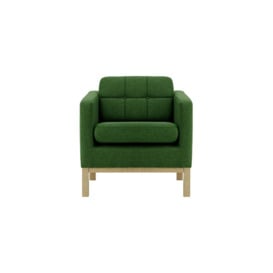 Normann Armchair, dark green, Leg colour: wax black - thumbnail 1