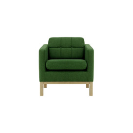 Normann Armchair, dark green, Leg colour: wax black