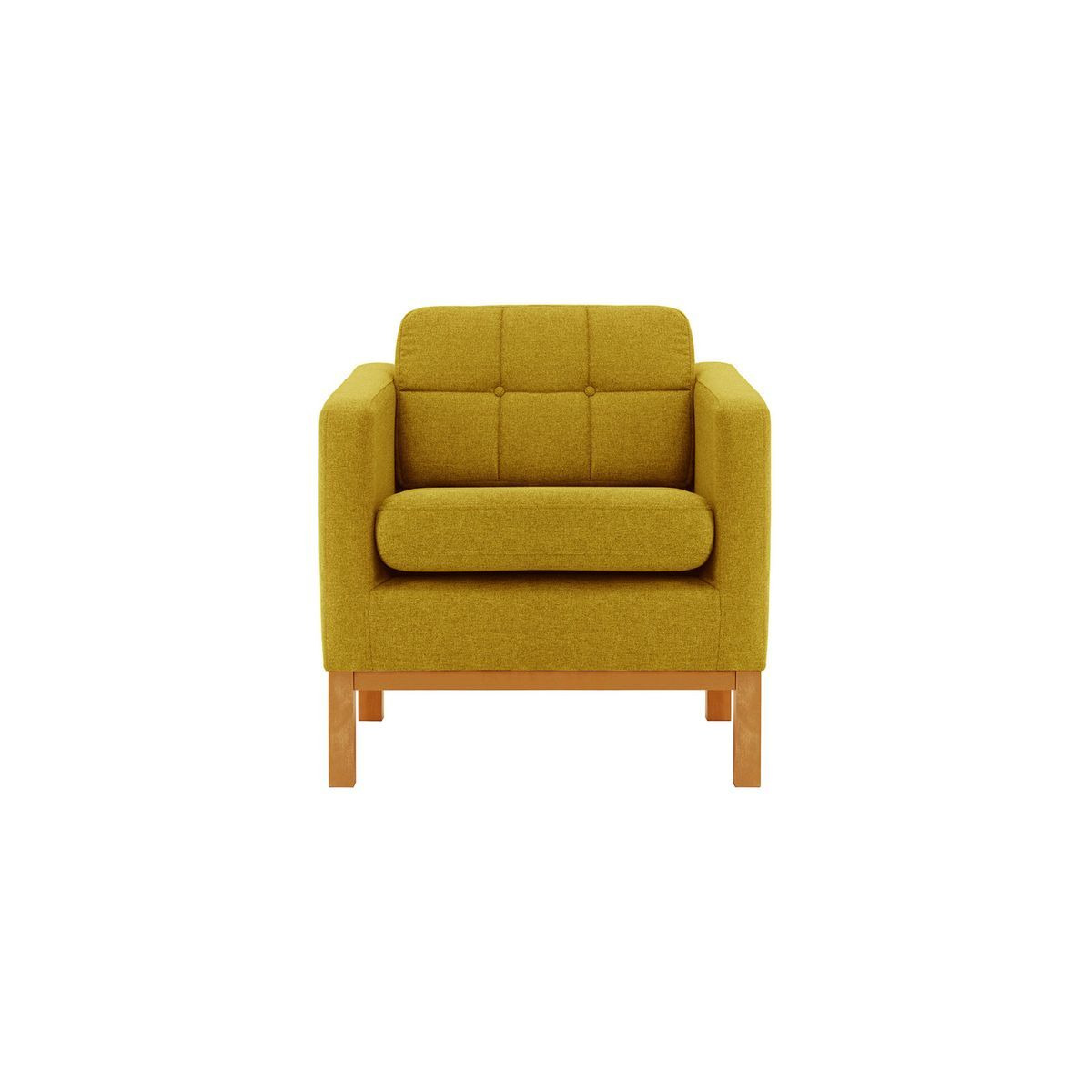 Normann Armchair, mustard, Leg colour: aveo - image 1
