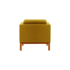 Normann Armchair, mustard, Leg colour: aveo - thumbnail 2
