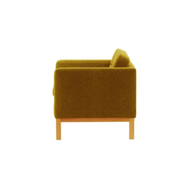 Normann Armchair, mustard, Leg colour: aveo - thumbnail 3