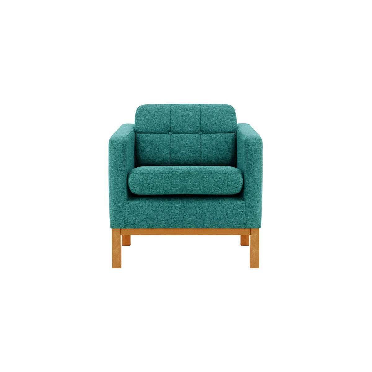 Normann Armchair, turquoise, Leg colour: aveo - image 1