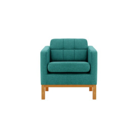 Normann Armchair, turquoise, Leg colour: aveo - thumbnail 1