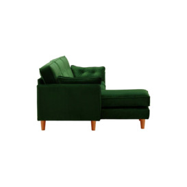 Magnus Left Hand Corner Sofa, dark green, Leg colour: aveo - thumbnail 3