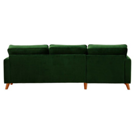 Magnus Left Hand Corner Sofa, dark green, Leg colour: aveo - thumbnail 2