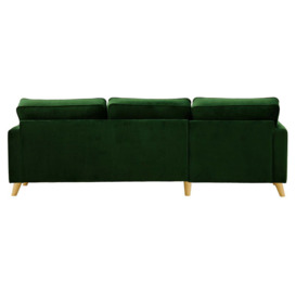Magnus Left Hand Corner Sofa, turquoise, Leg colour: like oak - thumbnail 2