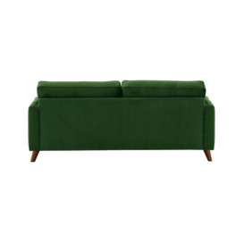 Magnus 3 Seater Sofa, turquoise, Leg colour: dark oak - thumbnail 2